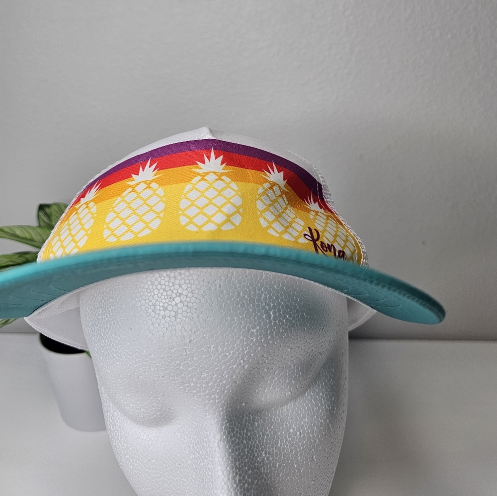BOCO Gear Kona Trucker Hat Pineapple Print Mesh Snapback Cap Bring tropical vibe